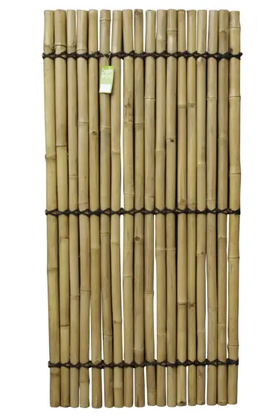 Product image of the product “Bamboo  element Model Surabaya, rigid, yellow-brown (Apus), with decorative rope. Diameter 3-5cm 180 x 90 cm Height. ”